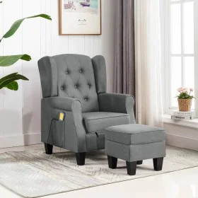 Light gray fabric massage chair with footrest by vidaXL, Electric massage chairs - Ref: Foro24-320161, Price: 252,71 €, Disco...