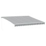 Toldo retráctil manual gris antracita y blanco 400x350 cm by , Awnings - Ref: Foro24-3215792, Price: 348,27 €, Discount: %