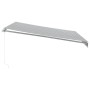 Toldo retráctil manual gris antracita y blanco 400x350 cm by , Awnings - Ref: Foro24-3215792, Price: 348,27 €, Discount: %