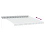 Toldo retráctil manual gris antracita y blanco 400x350 cm by , Awnings - Ref: Foro24-3215792, Price: 348,27 €, Discount: %