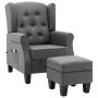 Sillón de masaje con reposapiés tela gris claro de vidaXL, Sillones de masaje eléctricos - Ref: Foro24-320161, Precio: 252,71...
