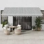Toldo retráctil automático luz LED antracita blanco 450x350 cm by , Awnings - Ref: Foro24-3215799, Price: 659,11 €, Discount: %