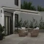 Toldo retráctil automático luz LED antracita blanco 450x350 cm by , Awnings - Ref: Foro24-3215799, Price: 659,11 €, Discount: %