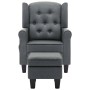 Light gray fabric massage chair with footrest by vidaXL, Electric massage chairs - Ref: Foro24-320161, Price: 256,56 €, Disco...