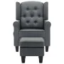 Sillón de masaje con reposapiés tela gris claro de vidaXL, Sillones de masaje eléctricos - Ref: Foro24-320161, Precio: 252,71...