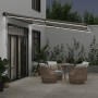Manuelle ausfahrbare Markise mit LED-Licht in Anthrazit und Weiß 400x350cm. von , Markisen - Ref: Foro24-3215809, Preis: 428,...