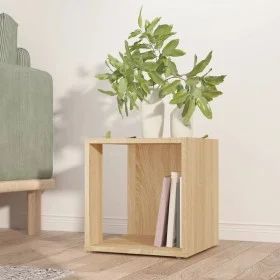 Mesa auxiliar madera contrachapada roble Sonoma 33x33x34,5 cm de , Mesas auxiliares - Ref: Foro24-809011, Precio: 24,94 €, De...