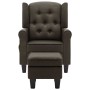 Sillón de masaje con reposapiés tela gris taupé de vidaXL, Sillones de masaje eléctricos - Ref: Foro24-320169, Precio: 256,44...