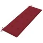 Banco de jardín 3 plazas madera maciza eucalipto y cojín 150 cm de , Bancos de jardín - Ref: Foro24-3061005, Precio: 194,79 €...