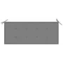 Batavia solid teak wood bench with grey cushion 120 cm by , garden benches - Ref: Foro24-3062155, Price: 219,49 €, Discount: %