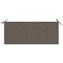 Massivholzbank Batavia aus Teakholz mit grauem Taupe-Kissen, 120 cm. von , Gartenbänke - Ref: Foro24-3062162, Preis: 228,06 €...