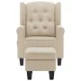 Sillón de masaje con reposapiés tela crema de vidaXL, Sillones de masaje eléctricos - Ref: Foro24-320170, Precio: 252,83 €, D...