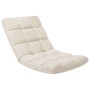 Folding floor lounger in cream microfiber by , Daybeds - Ref: Foro24-325257, Price: 91,94 €, Discount: %