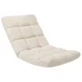 Tumbona de suelo plegable microfibra crema de , Divanes - Ref: Foro24-325257, Precio: 90,22 €, Descuento: %