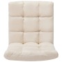 Folding floor lounger in cream microfiber by , Daybeds - Ref: Foro24-325257, Price: 91,94 €, Discount: %
