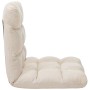 Folding floor lounger in cream microfiber by , Daybeds - Ref: Foro24-325257, Price: 91,94 €, Discount: %