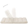 Folding floor lounger in cream microfiber by , Daybeds - Ref: Foro24-325257, Price: 91,94 €, Discount: %