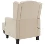 Sillón de masaje con reposapiés tela crema de vidaXL, Sillones de masaje eléctricos - Ref: Foro24-320170, Precio: 252,83 €, D...