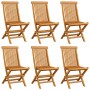 Gartenstühle 6 Stück mit beigen Kissen aus Teakholz von , Gartenstühle - Ref: Foro24-3065608, Preis: 391,48 €, Rabatt: %