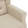 Sillón de masaje con reposapiés tela crema de vidaXL, Sillones de masaje eléctricos - Ref: Foro24-320170, Precio: 252,83 €, D...