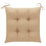 Garden chairs 6 units with beige cushions teak wood by , Garden chairs - Ref: Foro24-3065608, Price: 385,58 €, Discount: %