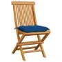 Garden chairs 6 units solid teak wood with blue cushions by , Garden chairs - Ref: Foro24-3065615, Price: 399,81 €, Discount: %