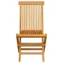 Garden chairs 6 units solid teak wood with blue cushions by , Garden chairs - Ref: Foro24-3065615, Price: 399,81 €, Discount: %