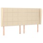Boxspringbett mit cremefarbenem Stoffbezug und Matratze, 180x200 cm. von , Betten und Lattenroste - Ref: Foro24-3127986, Prei...