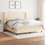 Box spring bed with cream-colored fabric mattress 180x200 cm by , Beds and slatted bases - Ref: Foro24-3131294, Price: 655,12...