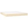 Boxspringbett mit Matratze und LED-Lichtern, cremefarbenem Stoff, 180x200 cm. von , Betten und Lattenroste - Ref: Foro24-3134...