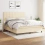 Box spring bed with cream-colored fabric mattress 180x200 cm by , Beds and slatted bases - Ref: Foro24-3141798, Price: 617,77...