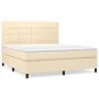 Box spring bed with cream-colored fabric mattress 180x200 cm by , Beds and slatted bases - Ref: Foro24-3141798, Price: 617,77...