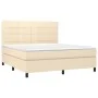 Box spring bed with cream-colored fabric mattress 180x200 cm by , Beds and slatted bases - Ref: Foro24-3141798, Price: 617,77...