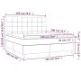 Box spring bed with cream-colored fabric mattress 180x200 cm by , Beds and slatted bases - Ref: Foro24-3141798, Price: 617,77...