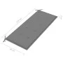 Banco de jardín 2 plazas madera eucalipto gris y cojín 120 cm de , Bancos de jardín - Ref: Foro24-3061024, Precio: 184,20 €, ...