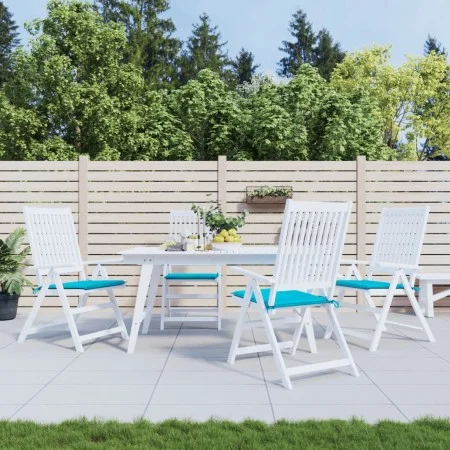 Gartenstuhlkissen 4 Stück Stoff türkis 40x40x3 cm von , Kissen für Stühle und Sofas - Ref: Foro24-361030, Preis: 39,26 €, Rab...