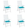 Garden chair cushions 4 pcs turquoise fabric 40x40x3 cm by , Cushions for chairs and sofas - Ref: Foro24-361030, Price: 40,05...