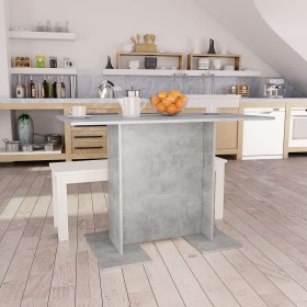 Gray concrete wood dining table 110x60x75 cm by , Kitchen and dining tables - Ref: Foro24-800247, Price: 72,87 €, Discount: %