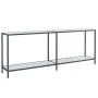 Konsolentisch aus weißem gehärtetem Glas, 200x35x75,5 cm. von , Seitentische - Ref: Foro24-331708, Preis: 87,45 €, Rabatt: %