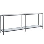 Konsolentisch aus weißem gehärtetem Glas, 200x35x75,5 cm. von , Seitentische - Ref: Foro24-331708, Preis: 96,99 €, Rabatt: %