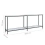 Konsolentisch aus weißem gehärtetem Glas, 200x35x75,5 cm. von , Seitentische - Ref: Foro24-331708, Preis: 87,45 €, Rabatt: %