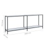Konsolentisch aus weißem gehärtetem Glas, 200x35x75,5 cm. von , Seitentische - Ref: Foro24-331708, Preis: 96,99 €, Rabatt: %