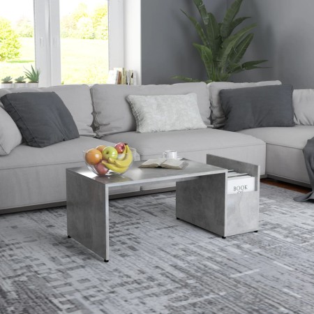 Mesa de centro madera contrachapada gris hormigón 90x45x35 cm de , Mesas de centro - Ref: Foro24-802925, Precio: 35,61 €, Des...