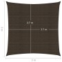 Brown HDPE sail shade 160 g/m² 3x3 m by , Umbrellas - Ref: Foro24-311769, Price: 24,96 €, Discount: %