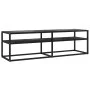 TV-Möbel aus schwarzem Marmor in den Maßen 140x40x40,5 cm mit gehärtetem Glas. von , TV-Möbel - Ref: Foro24-331717, Preis: 85...