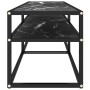 Mueble de TV vidrio templado color mármol negro 140x40x40,5 cm de , Muebles TV - Ref: Foro24-331717, Precio: 86,84 €, Descuen...