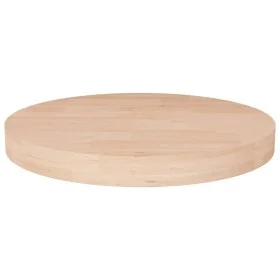 Round oak wood table top untreated surface Ø40x4 cm by , Table tops - Ref: Foro24-342908, Price: 43,26 €, Discount: %