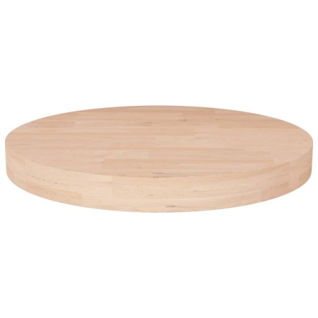 Round oak wood table top untreated surface Ø40x4 cm by , Table tops - Ref: Foro24-342908, Price: 43,03 €, Discount: %
