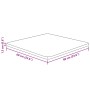 Quadratischer Esstisch aus dunklem Eichenholz 60x60x1,5cm. von , Tischplatten - Ref: Foro24-343016, Preis: 59,88 €, Rabatt: %