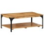 Mesa de centro con 2 alturas acero y madera mango 100x55x38 cm de , Mesas de centro - Ref: Foro24-352019, Precio: 113,32 €, D...